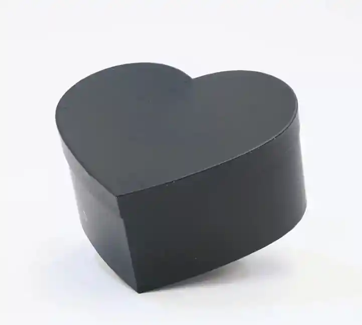 Caja Corazon Mediana Negra X 1 Unidad