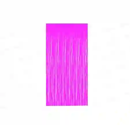 Cortina De Fiesta Lisa Neon Lila 2m X 1m