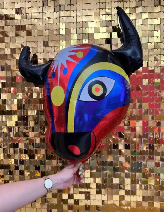 Globo Metalizado Carnaval De Barranquilla Torito 18"