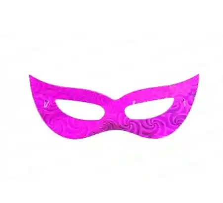 Antifaz De Carton Fucsia Brillante X 12 Unidades