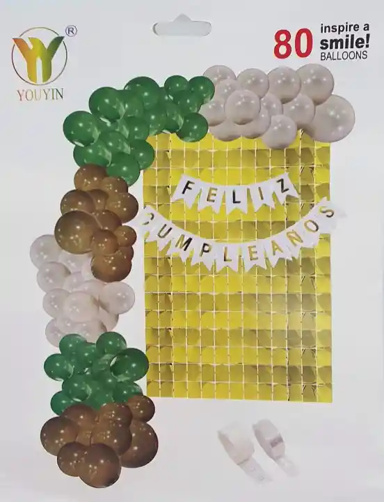 Kit De Globos Fiesta Green Tree X 80 Piezas