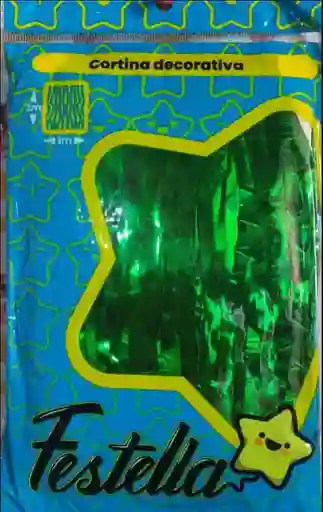 Cortina De Fiesta Lisa 2m X 1m Verde