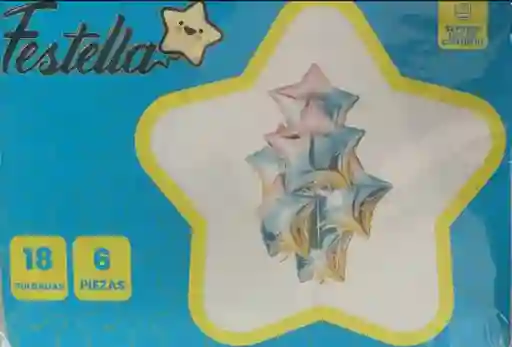 Kit Globos Estrellas Festella 18" X6 Und Degrade