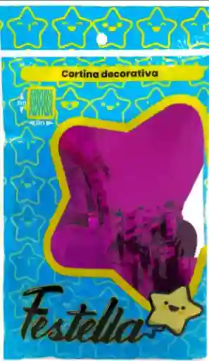 Cortina De Fiesta Corazon 2 X1m Festella Fucsia