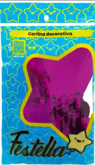 Cortina De Fiesta Corazon 2 X1m Festella Fucsia