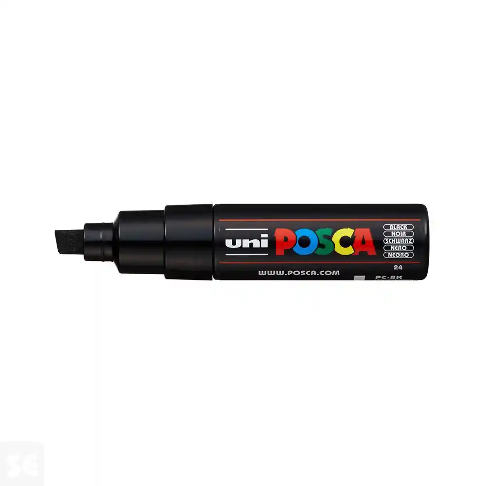 Posca Pc8k Punta Gruesa Negro Unidad