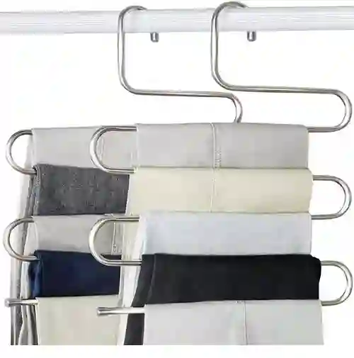 Gancho Ropa Multiple Ahorrador Espacio 5 En 1 Pantalones
