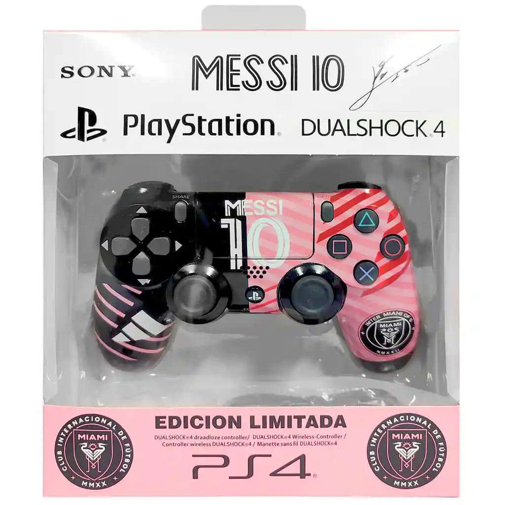 Control Aaa Ps4 Con Dualshock 4 Jr Edicion Especial Messi Inter Miami