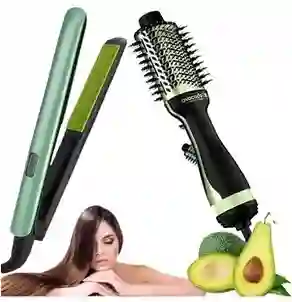 Plancha Combo Cepillo Secador Remnlignton