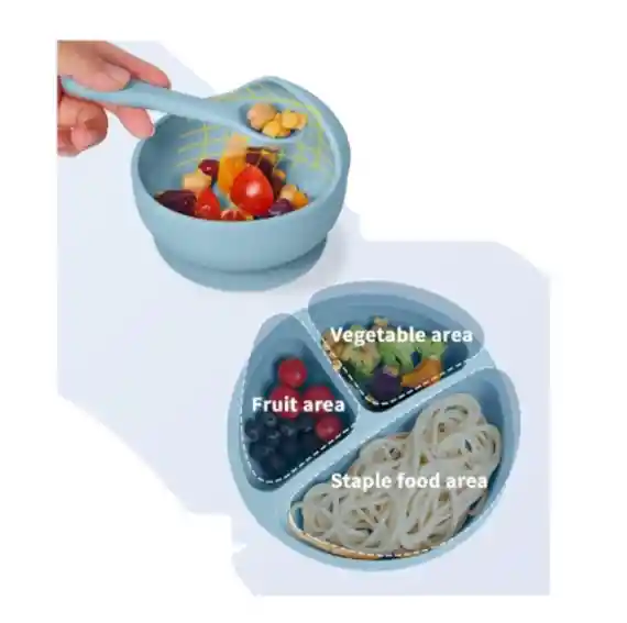 Vajilla Para Bebés De Silicona: Práctica, Resistente Y Segura