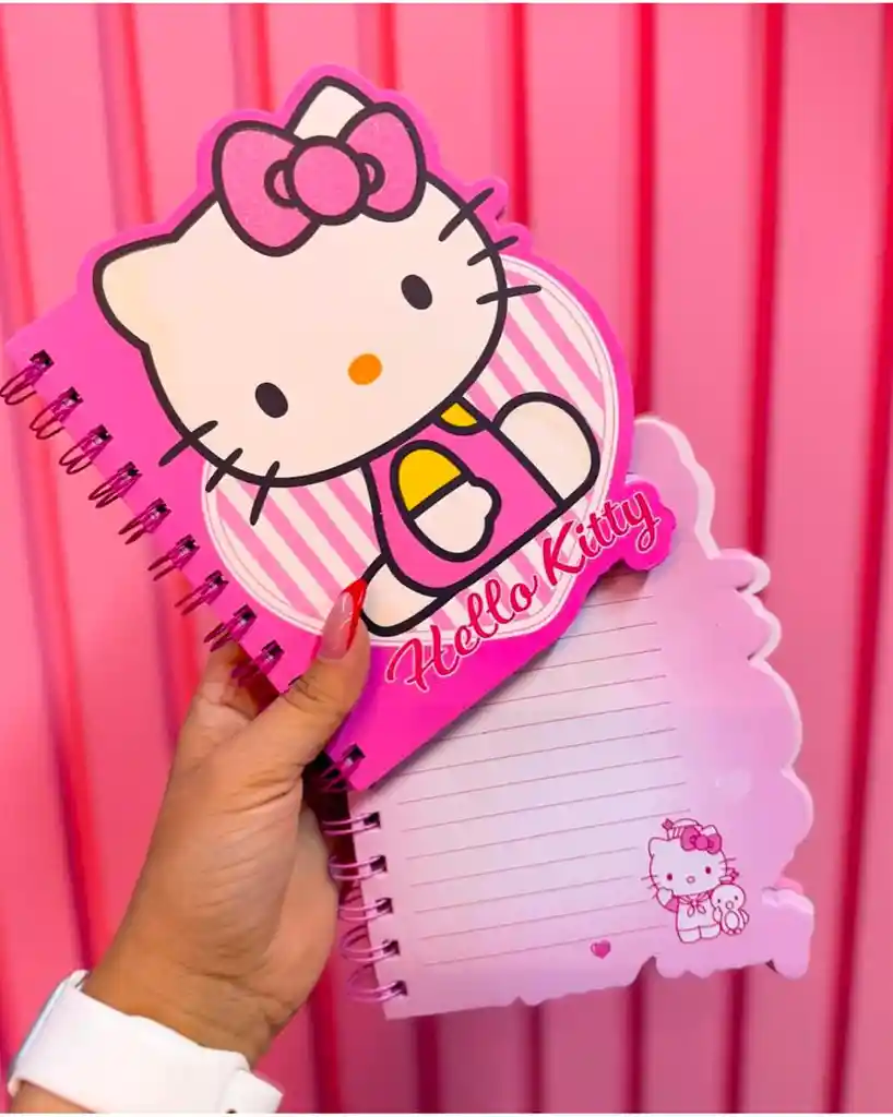 Libreta Hello Kitty Corazon De Rayas
