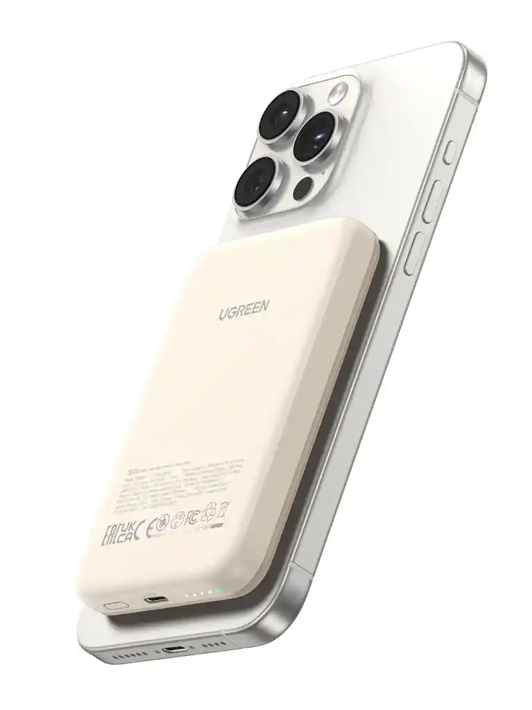 Cargador Inalámbrico Ugreen Crema 5000mah (25207)
