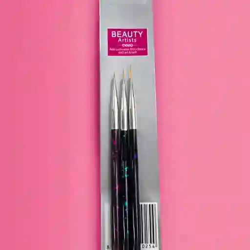 Set X3 Pinceles Liner Decoración