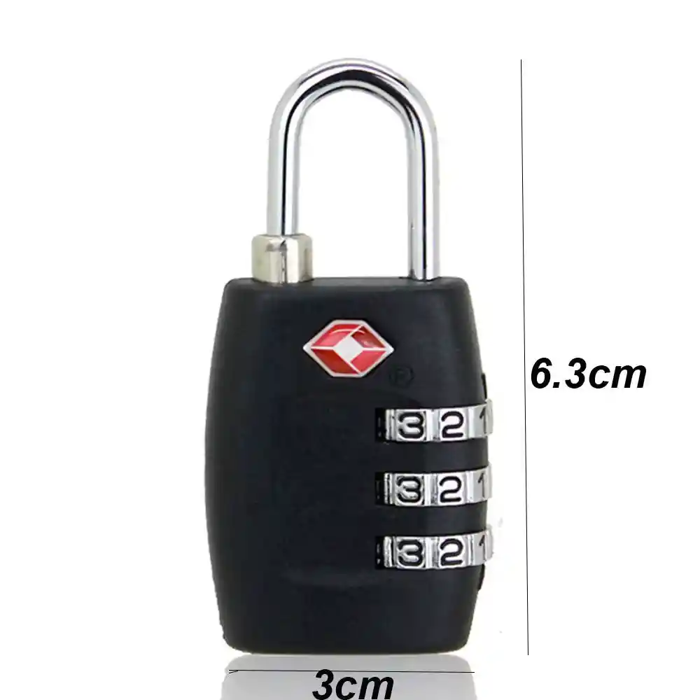 Candado Combinación Para Maletas Lockers Tsa De Seguridad 3 Dígitos