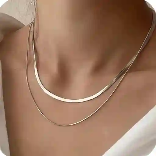 Cadena Doble Plateada
