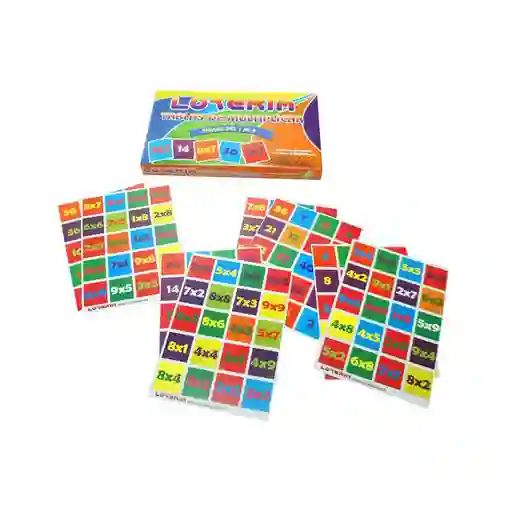 Jgo De Mesa Lotería Tablas De Multiplicar