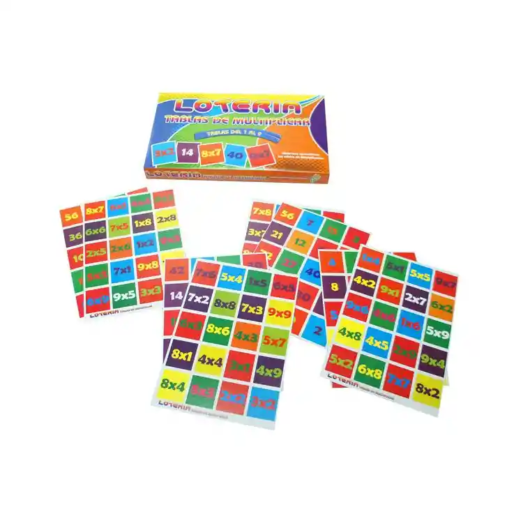 Jgo De Mesa Lotería Tablas De Multiplicar