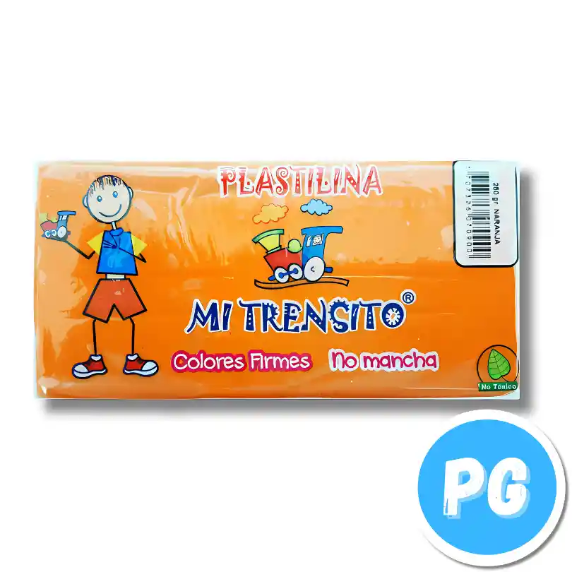 Paquete Plastilina Mi Trensito X250 Gramos Naranja