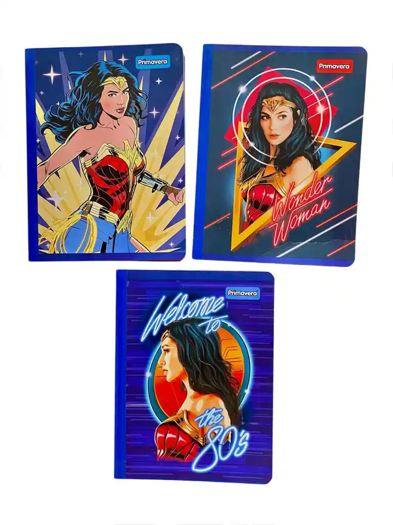 Cuaderno Cosido Para Niña Mujer Maravilla Cuadriculado 100 Hojas Primavera