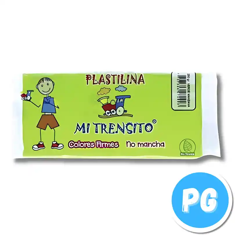 Paquete Plastilina Mi Trensito X250 Gramos Verde Claro