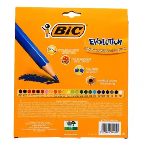 Colores Bic 24unid +2lapiz