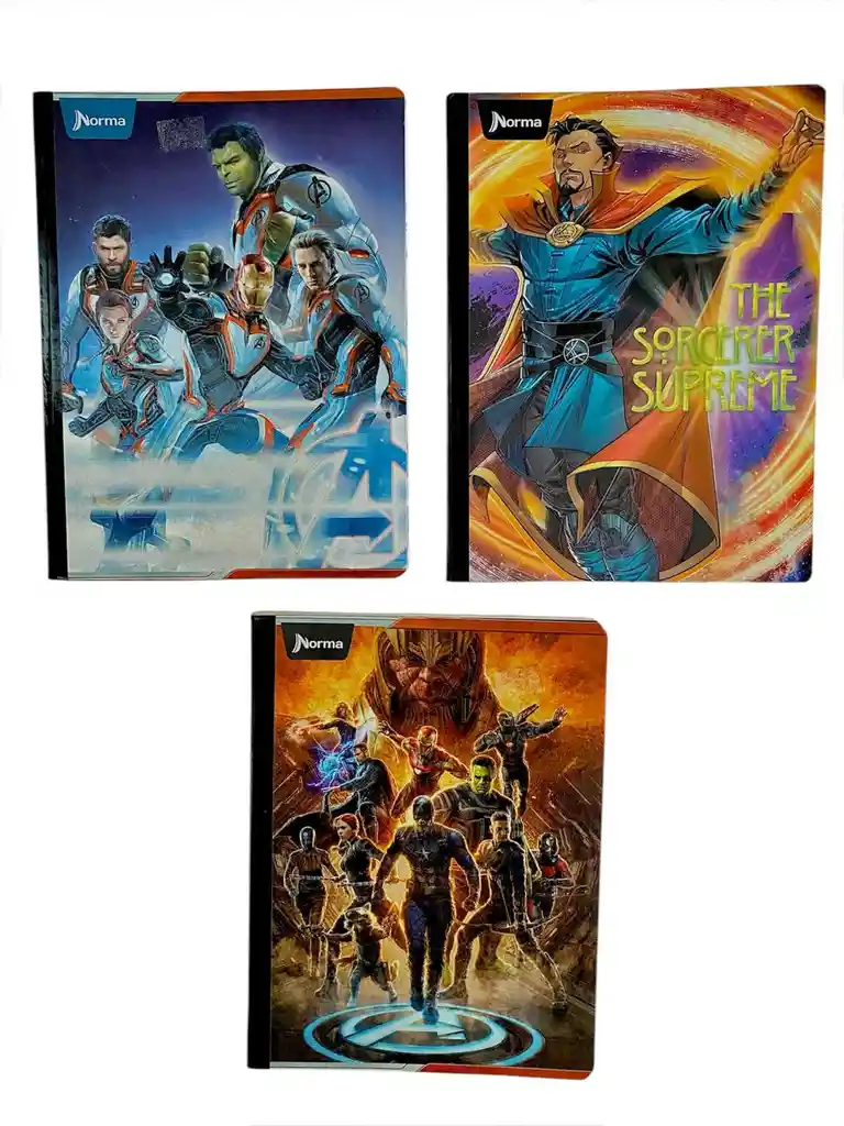 Cuaderno Cosido Para Niño Super Heroe Cuadriculado 100 Hojas Norma