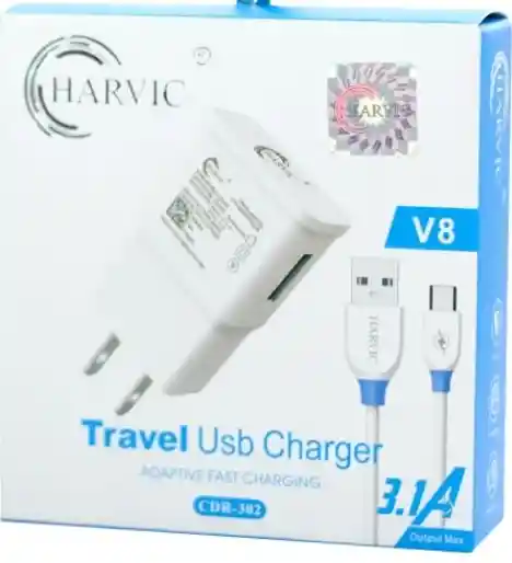Combo Cargador Tipo Micro Usb (v8) 3.1a - Harvic