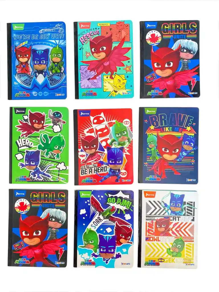 Cuaderno Cosido Para Niño Pjmasks Cuadriculado (cuadro Grande) 100 Hojas Norma
