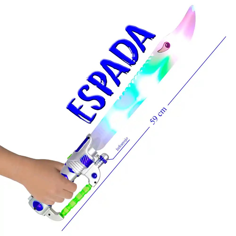 Espada Infantil Luces Y Sonidos Con Laser