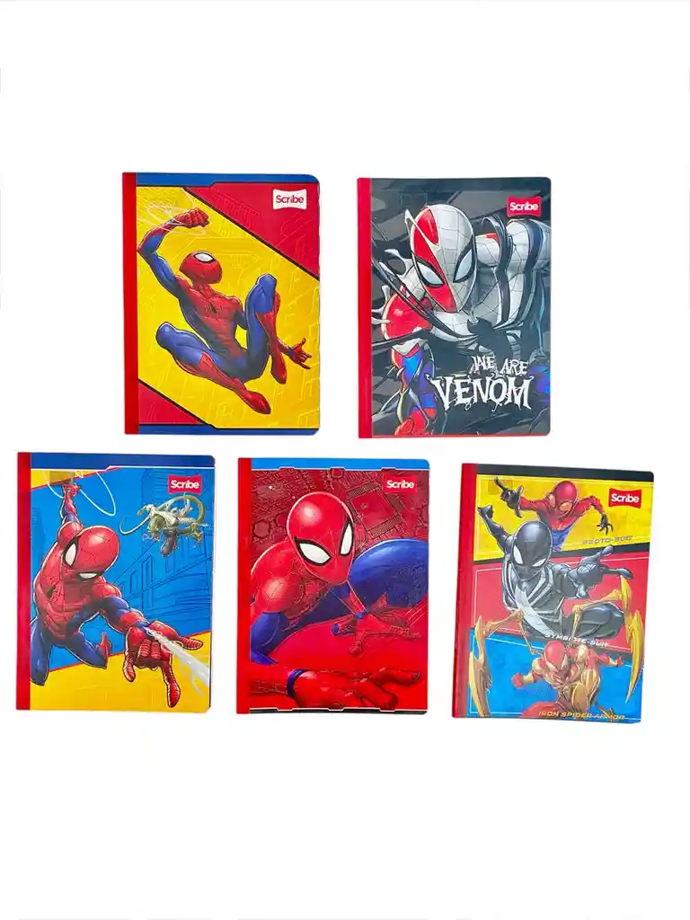 Cuaderno Cosido Para Niño Spiderman Cuadriculado 50 Hojas Scribe