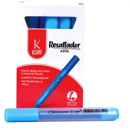 Resaltador Azul Klip Unid