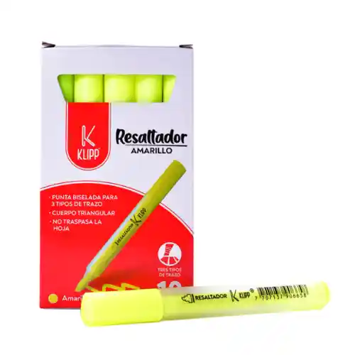 Resaltador Amarillo Klip Unid