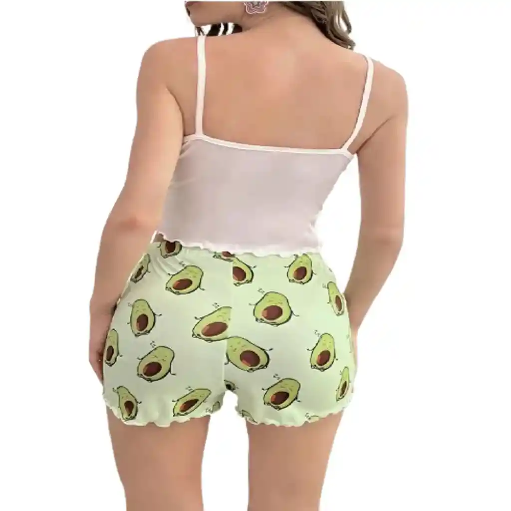 Pijama Dos Piezas Estampado Aguacate Talla S