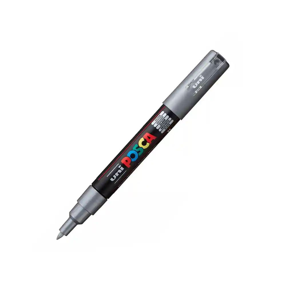 Posca Pc1m Plateado Unidad Punta Extra Fina