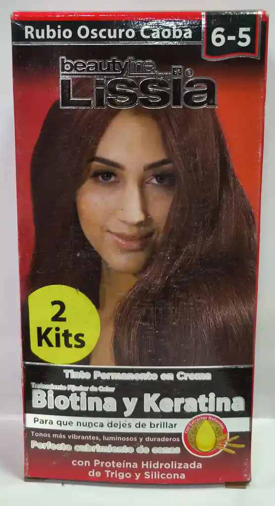 Tinte Lissia 2 Kits Rubio Oscuro Caoba 6-5 120g