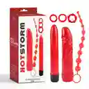 Kit Vibrador Con Anillos Hot Storm