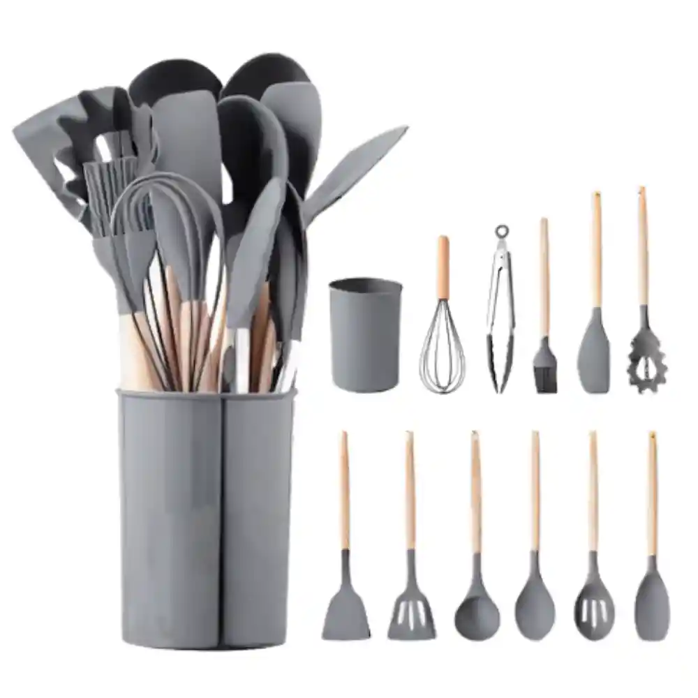 Juego De 12 Utensilios De Cocina De Silicona