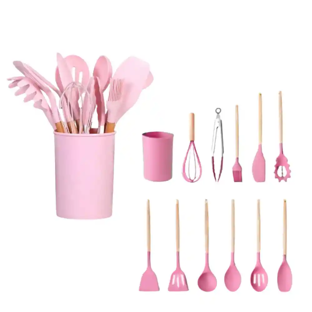 Juego De 12 Utensilios De Cocina De Silicona