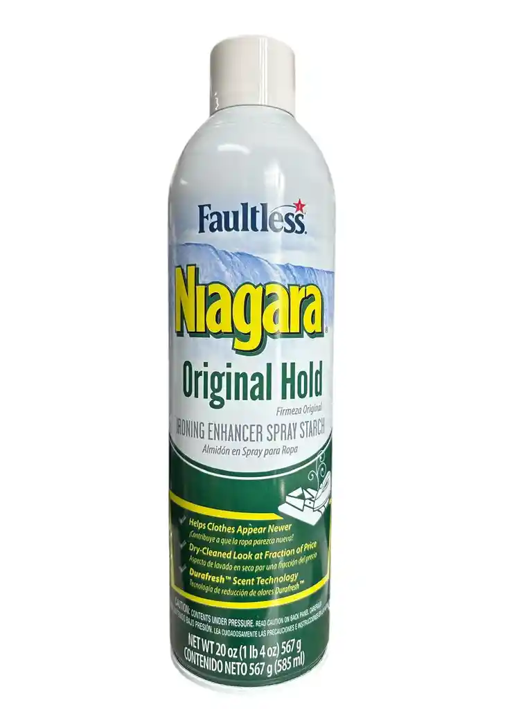 1x Niagara Almidon Spray Almidonar Faultless Americano Camisas Unifomes Preplanchado