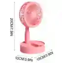 Ventilador Pequeño Retráctil Portátil Rosado