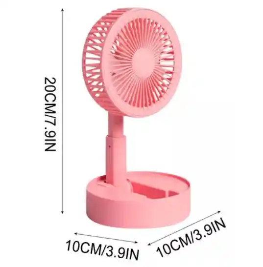 Ventilador Pequeño Retráctil Portátil Rosado