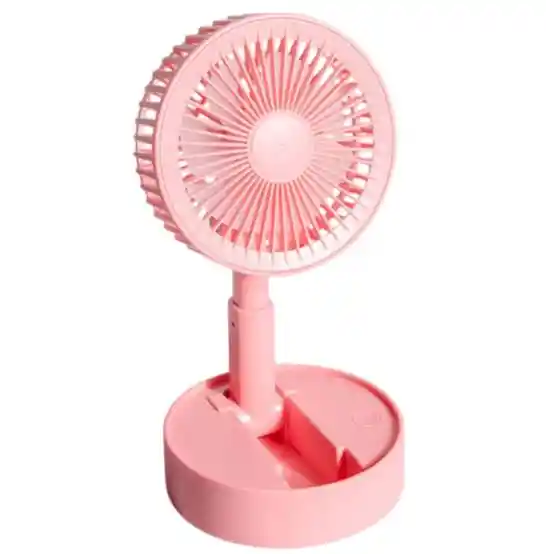 Ventilador Pequeño Retráctil Portátil Rosado