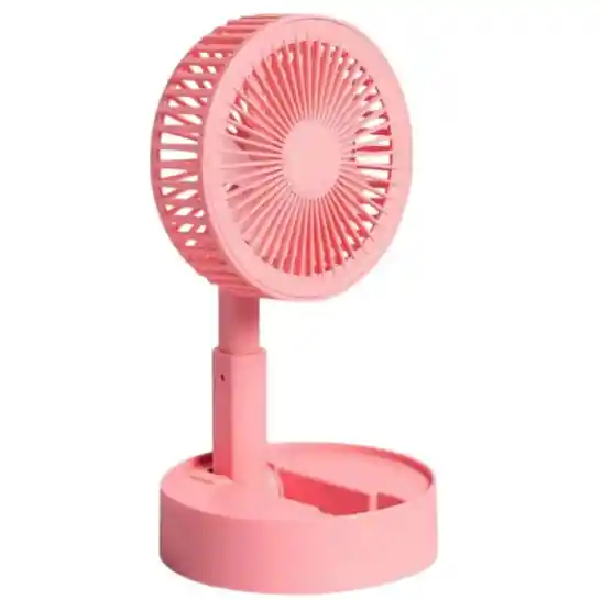 Ventilador Pequeño Retráctil Portátil Rosado