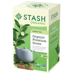 Te Stash Green Tea Organic Premium Green, Te Verde Orgánico Premium – 18 Bolsitas 1.13 Oz (32 Gr)