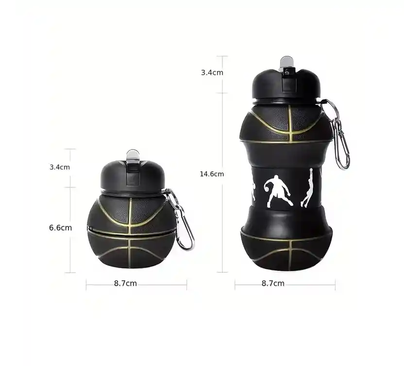 1 Botella Bolsa Plegable Flexible Líquidos Deportes Agua Gym - Baloncesto1