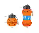 Botella Hidratación Plegable 550ml Silicona Retractil - Baloncesto2