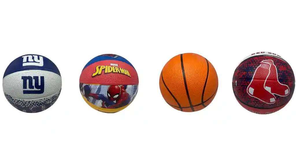 Mini Balón De Basquetbol Diseño De Colores Líneas Equipos