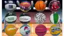 Mini Balón De Basquetbol Diseño De Colores Líneas Equipos