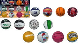Mini Balón De Basquetbol Diseño De Colores Líneas Equipos