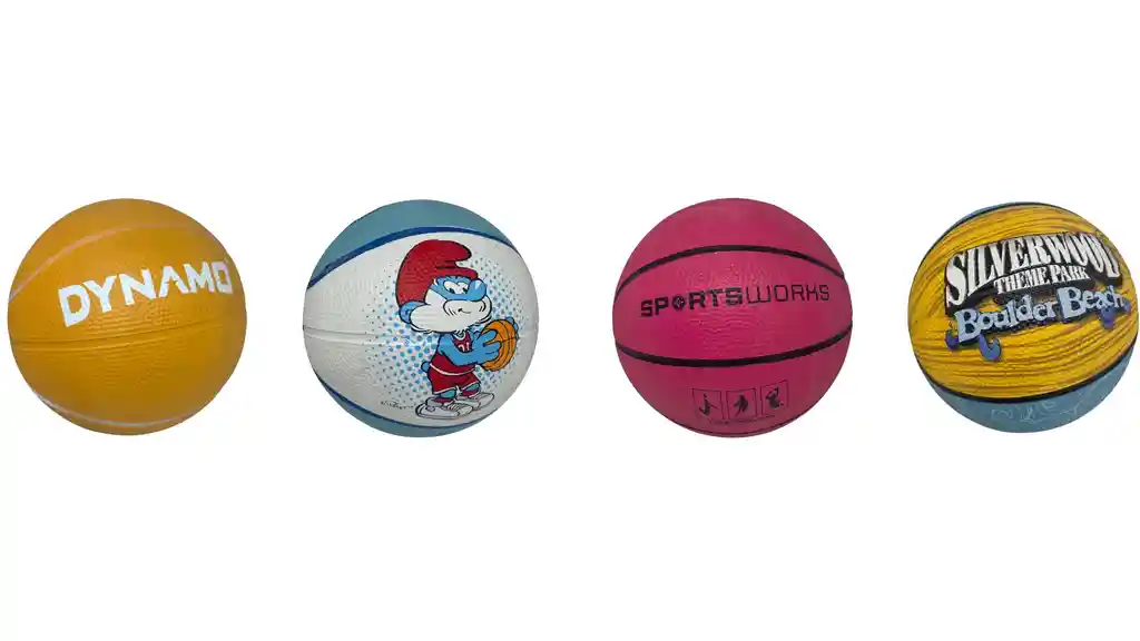 Mini Balón De Basquetbol Diseño De Colores Líneas Equipos
